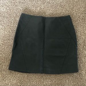 Black faux leather skirt